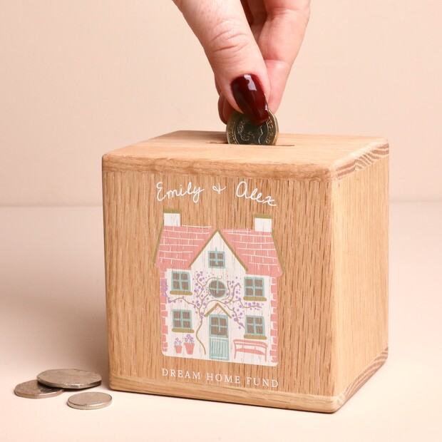 Personalised Name Dream Home Fund Money Box