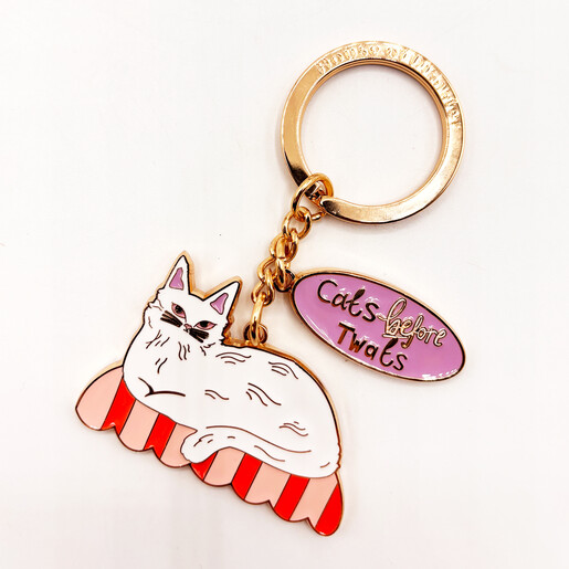 playful cat-themed keyring from House of Disaster