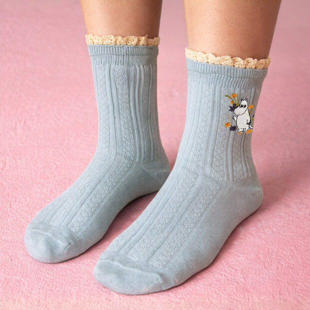 House of Disaster Moomin Blue Lace Socks