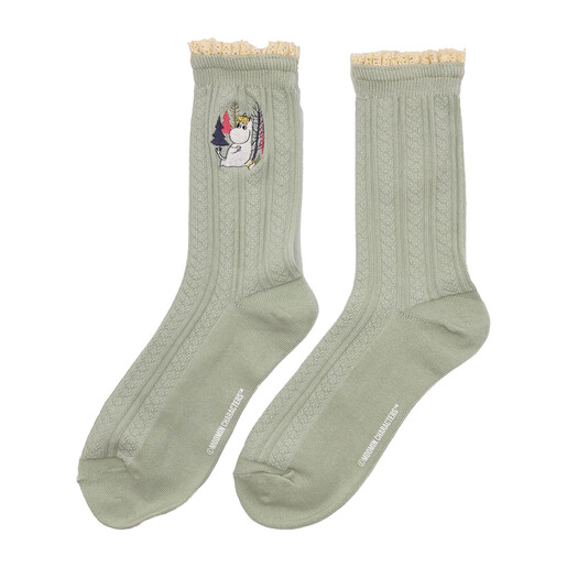 lace socks in green
