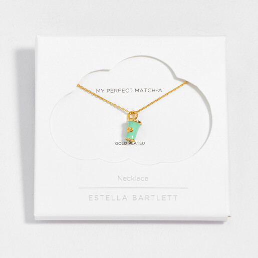 Estella Bartlett matcha necklace on My Perfect Match-a cloud gift card