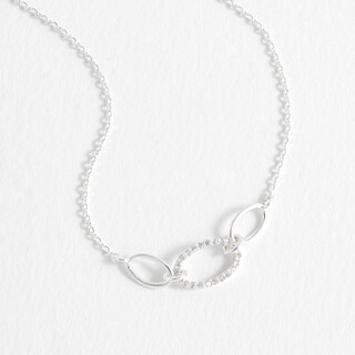 Estella Bartlett Oval Link Chain Necklace in Silver