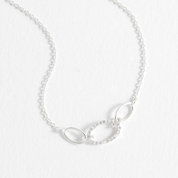 Estella Bartlett Oval Link Chain Necklace in Silver