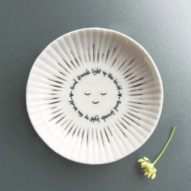 East of India Ceramic Good Friends Trinket Dish
