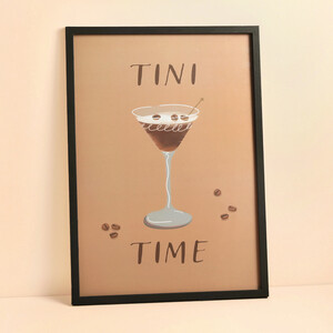 Espresso Martini Tini Time A3 Print