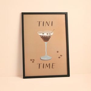 Espresso Martini Tini Time A4 Print