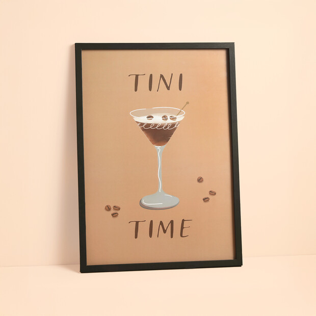 Espresso Martini Tini Time A4 Print