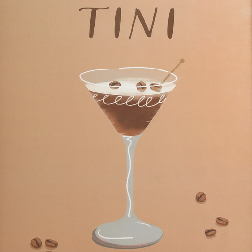 close up of martini print