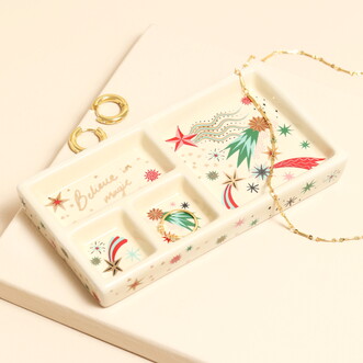 Ceramic Believe in Magic Trinket Tray