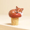 orange fox bottle stopper