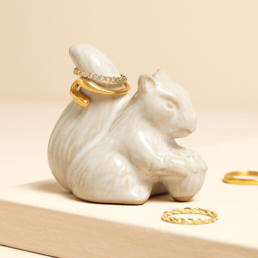ceramic squirrel-shaped ring holder