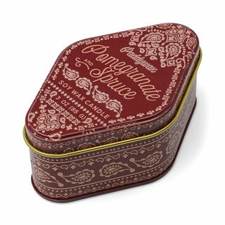 Paddywax Pomegranate Spruce Tin Candle