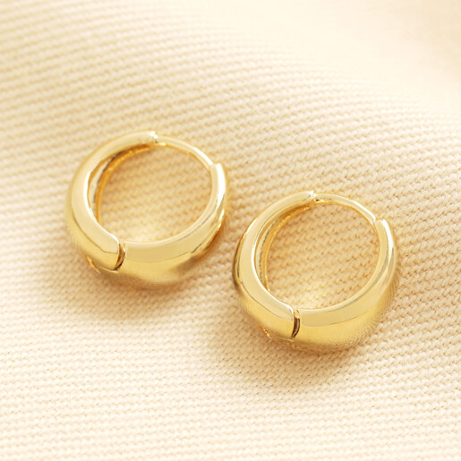14ct gold plated brass tapered earrings
