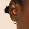 waterproof hoop earrings on model