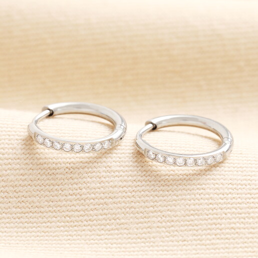 small sparkly hoop earrings