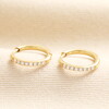 sparkly huggie hoop earrings