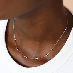 Stainless Steel Cross Chain Necklace