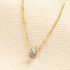 waterproof pendant necklace in gold