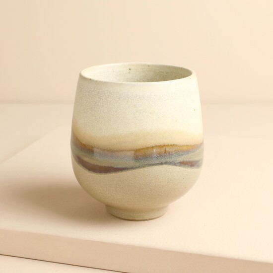 Ceramic Reactive Glaze Brown Succulent Pot