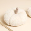 Close Up of Cream Fabric Plush Gourd Ornament Ideal for Autumn