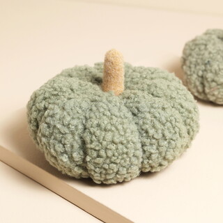 Medium Green Boucle Pumpkin Decoration
