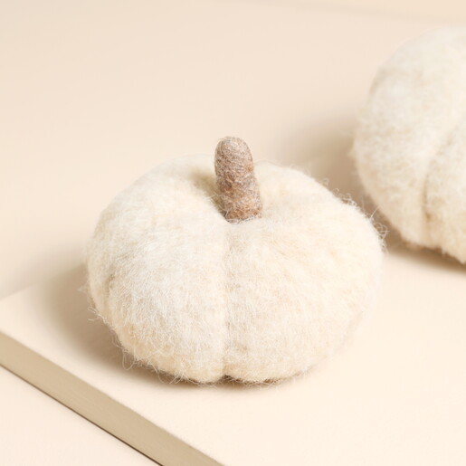 felt pumpkin decoration