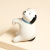 white ceramic dog planter hanger