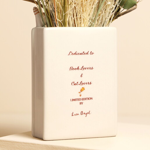 back of ceramic vase