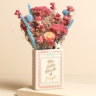 Ceramic Little Book of Dogs Mini Book Vase