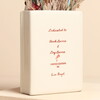 back of ceramic vase