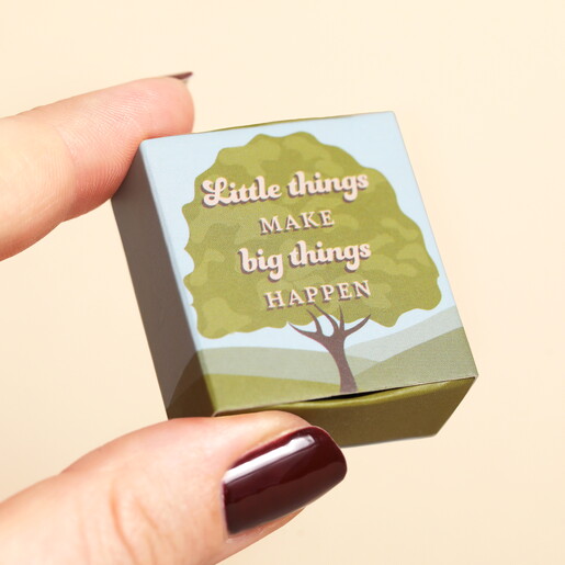 close up of sweet text on box