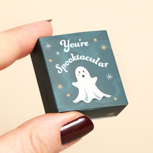 close up of text and ghost illustration