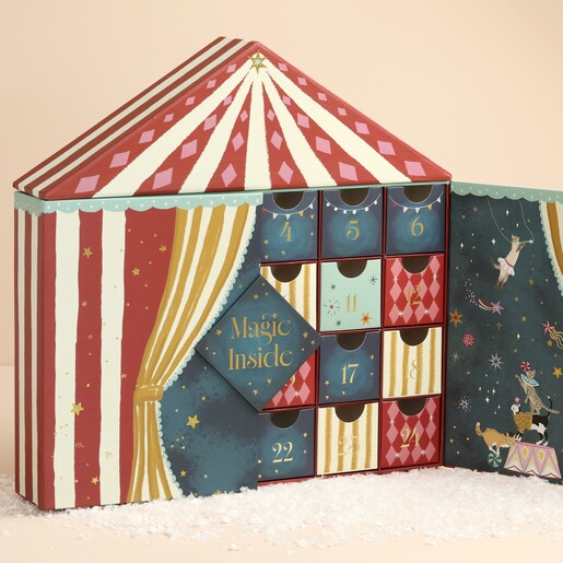 inside of magic circus countdown calendar
