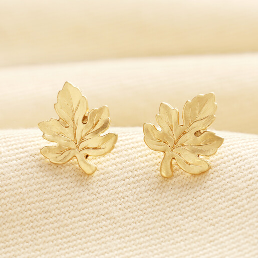 gold stud earrings from Lisa Angel's Crafted jewellery edit