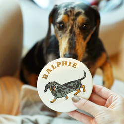 Personalised Ceramic Round Dog Coaster