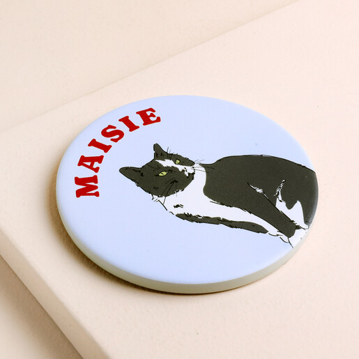 black cat coaster
