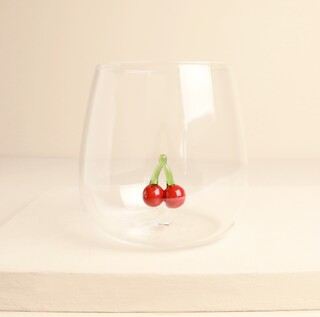 Glass Cherry Tumbler