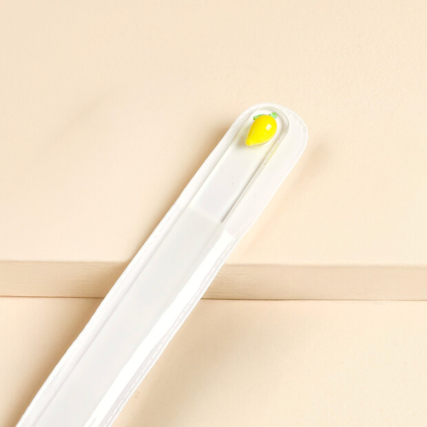 Glass Lemon Charm Nail File