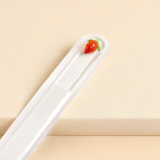 Glass Strawberry Charm Nail File