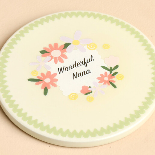 round ceramic coaster
