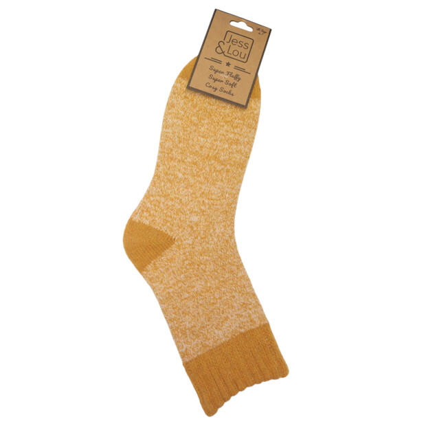 Jess & Lou Gold Marl Cosy Socks