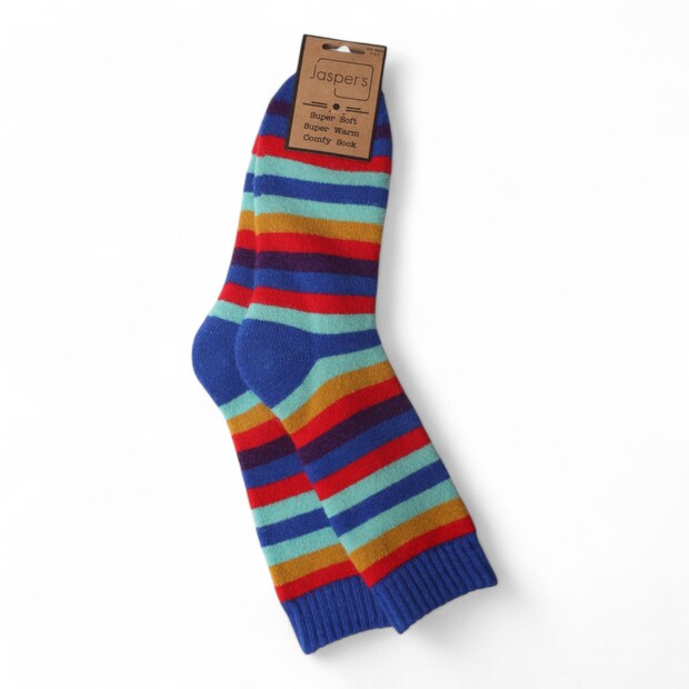 Jess & Lou Rainbow Stripe Cosy Men's Socks