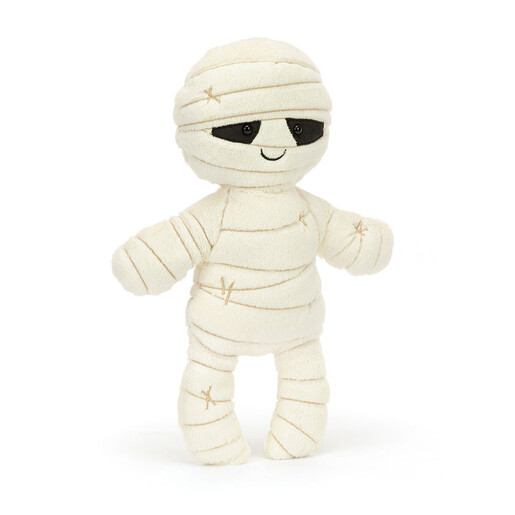 Front view of the Jellycat Mummy Bob soft toy in cream plush.