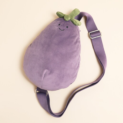 A Plush Aubergine Crossbody Bag from Jellycat
