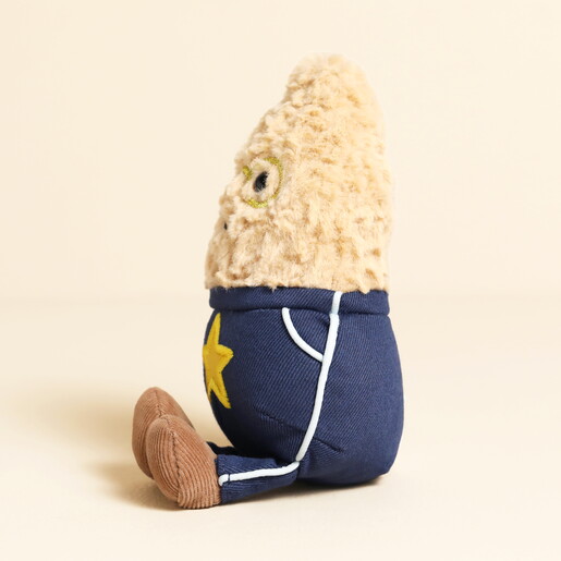 Peanut Superman Outfit Cuddly Toy from the Side