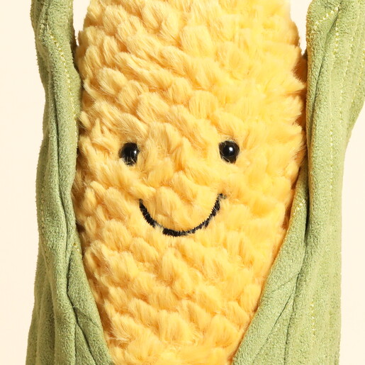 Close Up of Smiling Face on Corn on the Cob Cuddly Toy