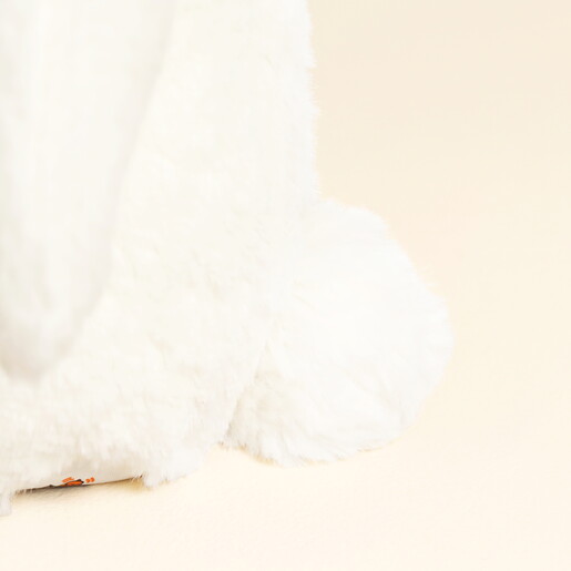 Close Up of Fluffy Bob Tail on White Bunny Cuddly Toy