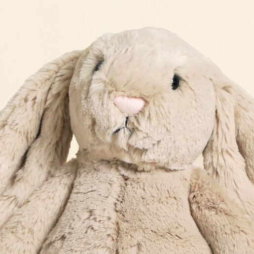 Sweet Face on Plushie Bunny Rabbit in Beige
