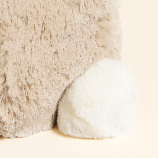 Cute White Bob Tail on Base of Plush Toy Bunny
