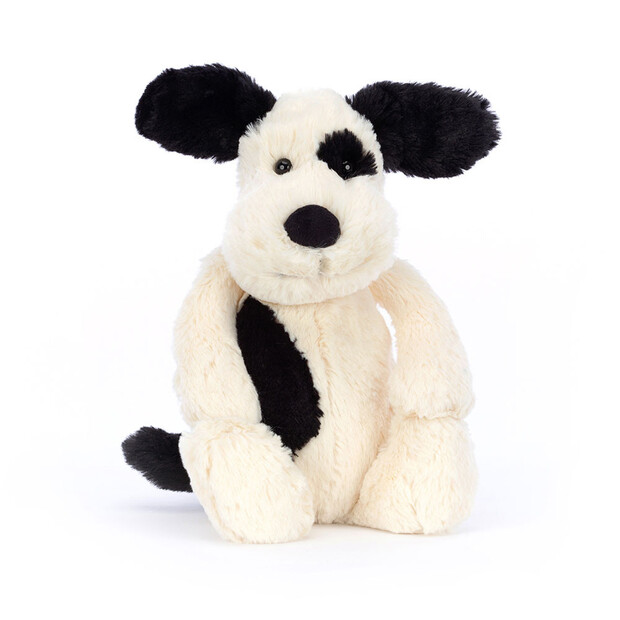 Jellycat Rufferty Black & Cream Puppy Medium Soft Toy